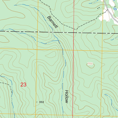 US Forest Service - Topo Grandin, MO FSTopo Legacy digital map