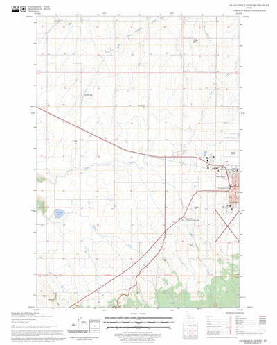 US Forest Service - Topo Grangeville West, ID FSTopo Legacy digital map