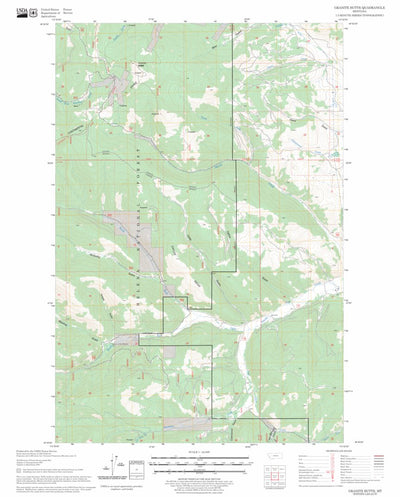 US Forest Service - Topo Granite Butte, MT FSTopo Legacy digital map