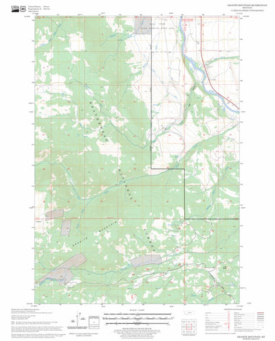 US Forest Service - Topo Granite Mountain, MT FSTopo Legacy digital map