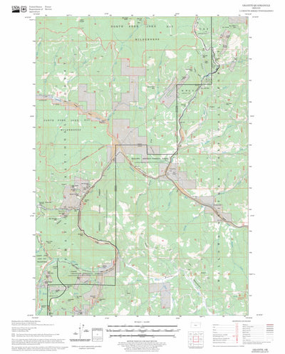 US Forest Service - Topo Granite, OR FSTopo Legacy digital map