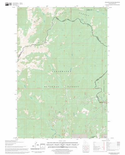 US Forest Service - Topo Granite Pass, ID - MT FSTopo Legacy digital map