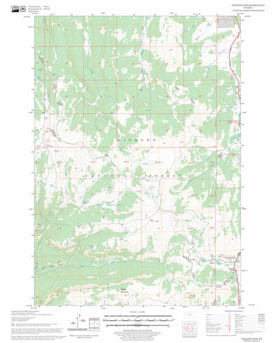 US Forest Service - Topo Granite Pass, WY FSTopo Legacy digital map