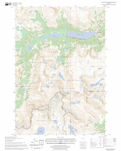 US Forest Service - Topo Granite Peak, MT FSTopo Legacy digital map