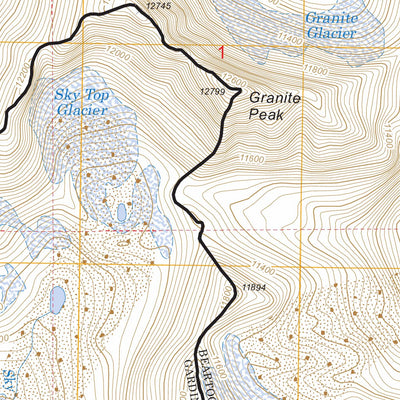 US Forest Service - Topo Granite Peak, MT FSTopo Legacy digital map