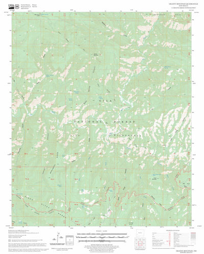 US Forest Service - Topo Granny Mountain, NM FSTopo Legacy digital map