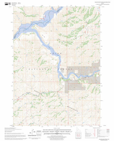 US Forest Service - Topo Grape Mountain, ID FSTopo Legacy digital map