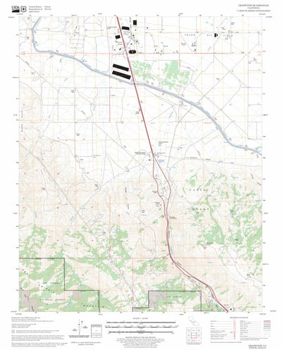 US Forest Service - Topo Grapevine, CA FSTopo Legacy digital map