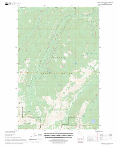 US Forest Service - Topo Grass Mountain, ID FSTopo Legacy digital map