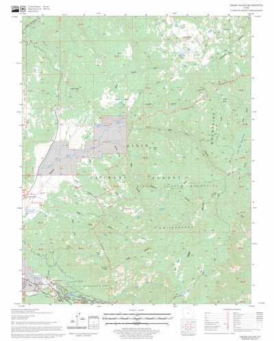 US Forest Service - Topo Grass Valley, UT FSTopo Legacy digital map