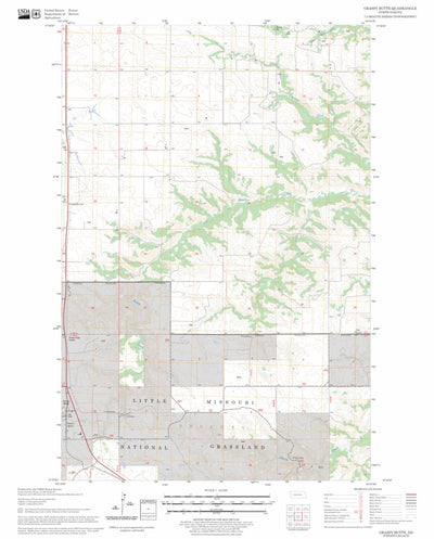 US Forest Service - Topo Grassy Butte, ND FSTopo Legacy digital map