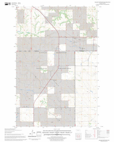 US Forest Service - Topo Grassy Butte SW, ND FSTopo Legacy digital map