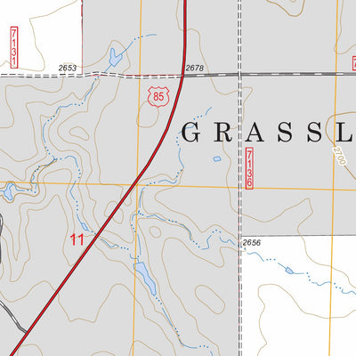 US Forest Service - Topo Grassy Butte SW, ND FSTopo Legacy digital map