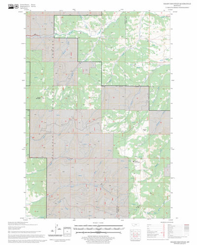 US Forest Service - Topo Grassy Mountain, MT FSTopo Legacy digital map