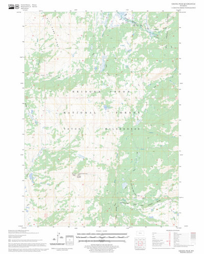 US Forest Service - Topo Gravel Peak, WY FSTopo Legacy digital map