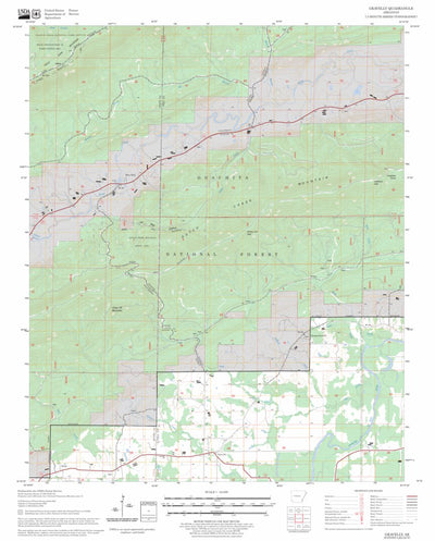 US Forest Service - Topo Gravelly, AR FSTopo Legacy digital map