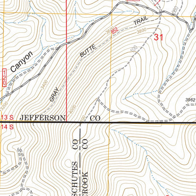 US Forest Service - Topo Gray Butte, OR FSTopo Legacy digital map