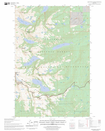 US Forest Service - Topo Gray Wolf Lake, MT FSTopo Legacy digital map