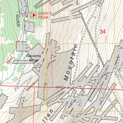 US Forest Service - Topo Grays Peak, CO FSTopo Legacy digital map