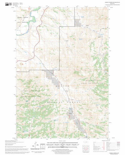 US Forest Service - Topo Green Creek, MT FSTopo Legacy digital map