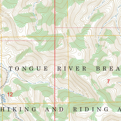 US Forest Service - Topo Green Creek, MT FSTopo Legacy digital map