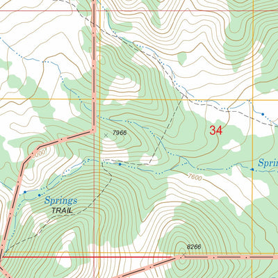US Forest Service - Topo Green Monster Canyon, NV FSTopo Legacy digital map