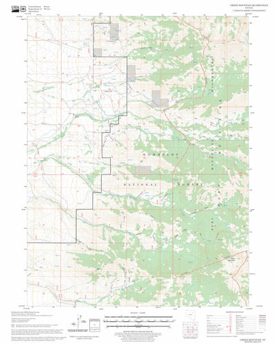 US Forest Service - Topo Green Mountain, NV FSTopo Legacy digital map