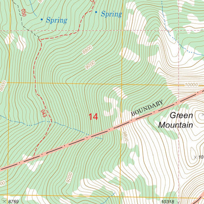 US Forest Service - Topo Green Mountain, NV FSTopo Legacy digital map