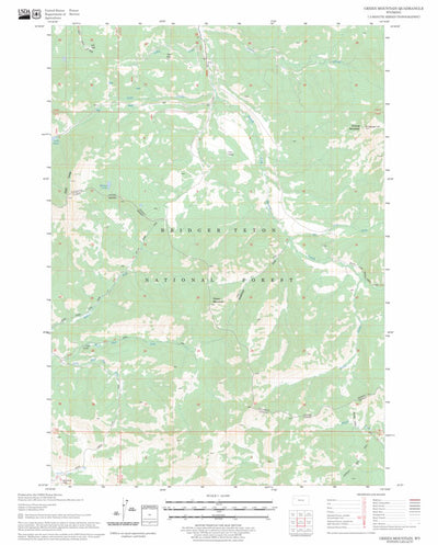 US Forest Service - Topo Green Mountain, WY FSTopo Legacy digital map