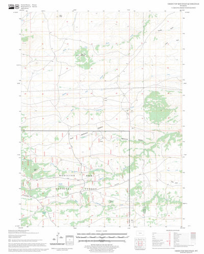 US Forest Service - Topo Green Top Mountain, WY FSTopo Legacy digital map
