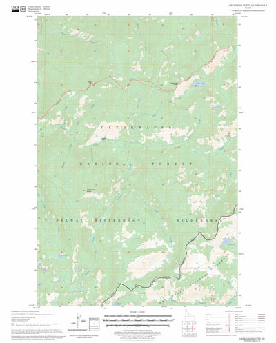 US Forest Service - Topo Greenside Butte, ID FSTopo Legacy digital map