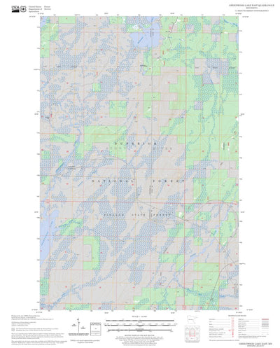 US Forest Service - Topo Greenwood Lake East, MN FSTopo Legacy digital map