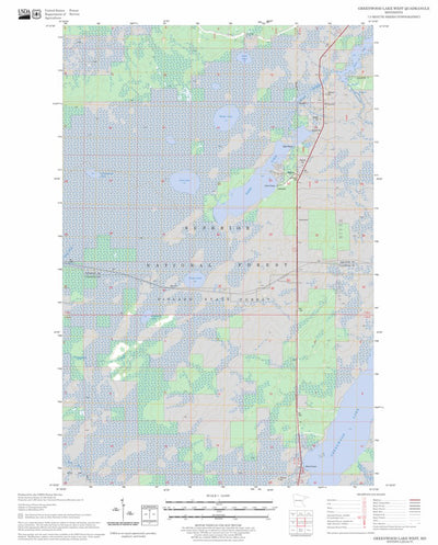 US Forest Service - Topo Greenwood Lake West, MN FSTopo Legacy digital map