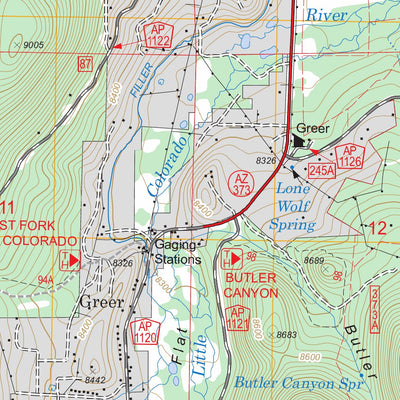 US Forest Service - Topo Greer, AZ FSTopo Legacy digital map