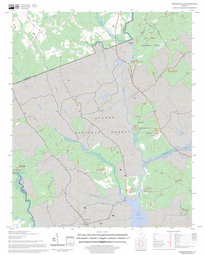 US Forest Service - Topo Greshamville, GA FSTopo Legacy digital map