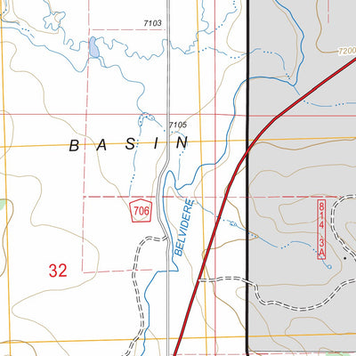 US Forest Service - Topo Grieve Reservoir, WY - CO FSTopo Legacy digital map