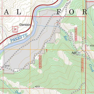 US Forest Service - Topo Grimes Pass, ID FSTopo Legacy digital map