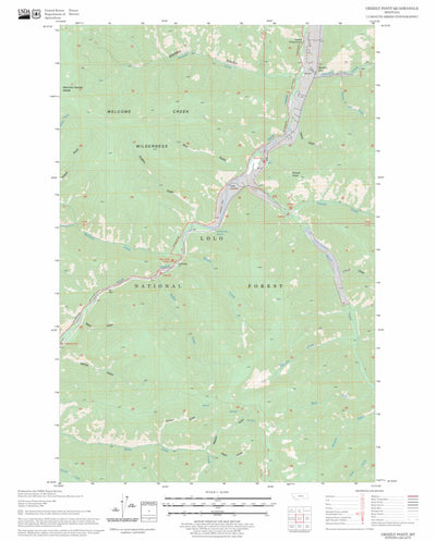 US Forest Service - Topo Grizzly Point, MT FSTopo Legacy digital map