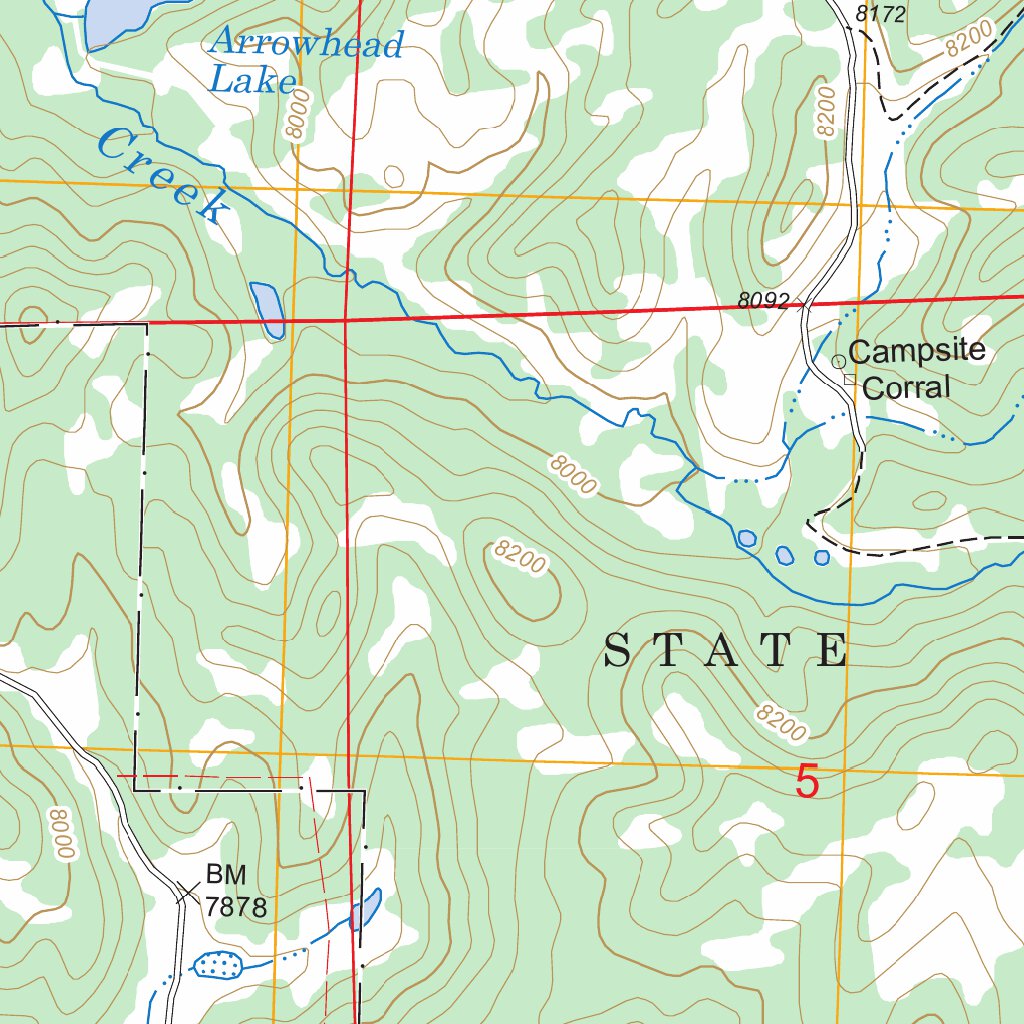 Groundhog Reservoir, CO FSTopo Legacy Map by US Forest Service - Topo ...