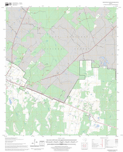 US Forest Service - Topo Groveton East, TX FSTopo Legacy digital map
