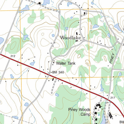 US Forest Service - Topo Groveton East, TX FSTopo Legacy digital map