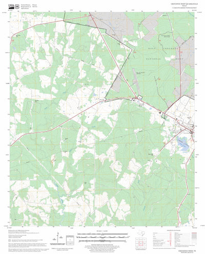 US Forest Service - Topo Groveton West, TX FSTopo Legacy digital map