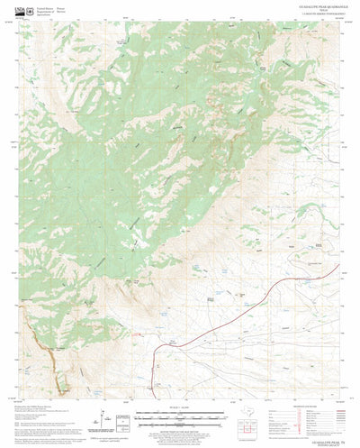 US Forest Service - Topo Guadalupe Peak, TX FSTopo Legacy digital map