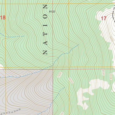 US Forest Service - Topo Gurnett Creek East, MT FSTopo Legacy digital map
