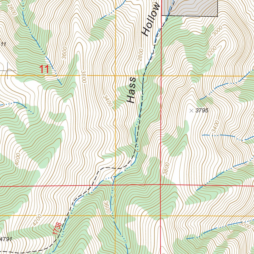Haas Hollow, OR FSTopo Legacy Map by US Forest Service - Topo | Avenza Maps