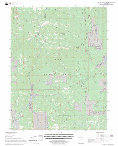 US Forest Service - Topo Hackett Mountain, CO FSTopo Legacy digital map