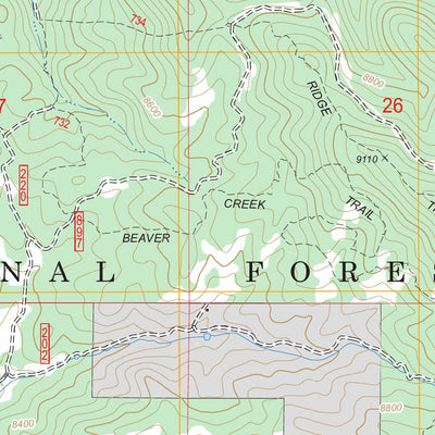 US Forest Service - Topo Hackett Mountain, CO FSTopo Legacy digital map
