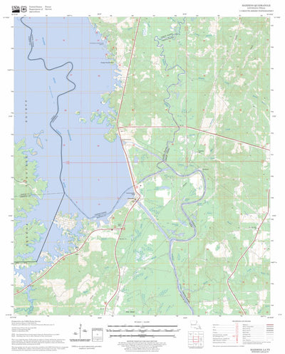 US Forest Service - Topo Haddens, LA - TX FSTopo Legacy digital map