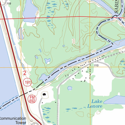 US Forest Service - Topo Haddens, LA - TX FSTopo Legacy digital map