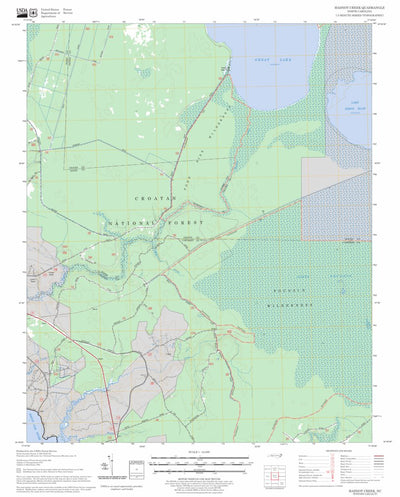 US Forest Service - Topo Hadnot Creek, NC FSTopo Legacy digital map